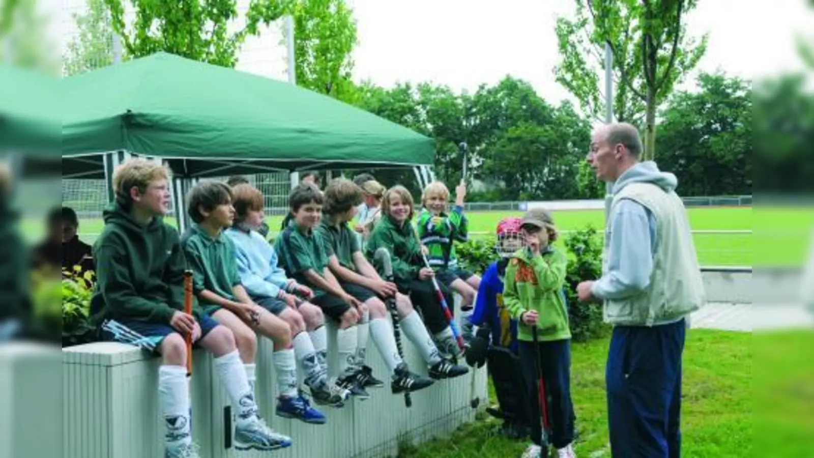 Mannschaftsbesprechung der Knaben C Mannschaft des TUS Obermenzing. (Foto: pi)