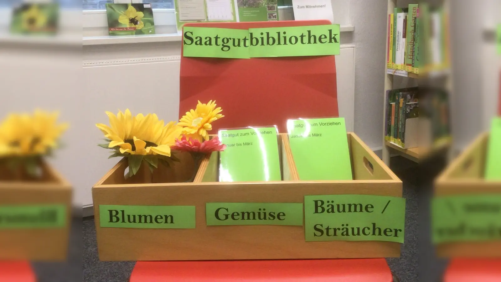In der Saatgutbibliothek der Starnberger Bücherei finden sich Samen für Blumen, Gemüse und Bäume sowie Sträucher (Foto: Stadt Starnberg)
