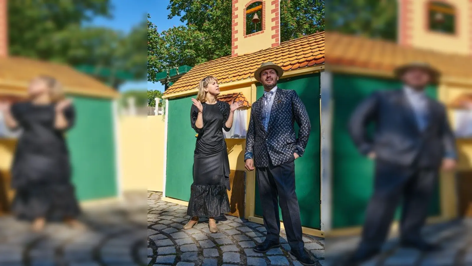 Gelingt es, Benedick und Beatrice miteinander zu verkuppeln? (Foto: Tom Haffner / Entity Theatre)