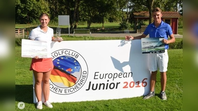 Die European Junoir-Champions nach ihren Siegen in Eichenried: Pilar von Heynitz und Florian Horder.	 (Foto: Föhlinger)