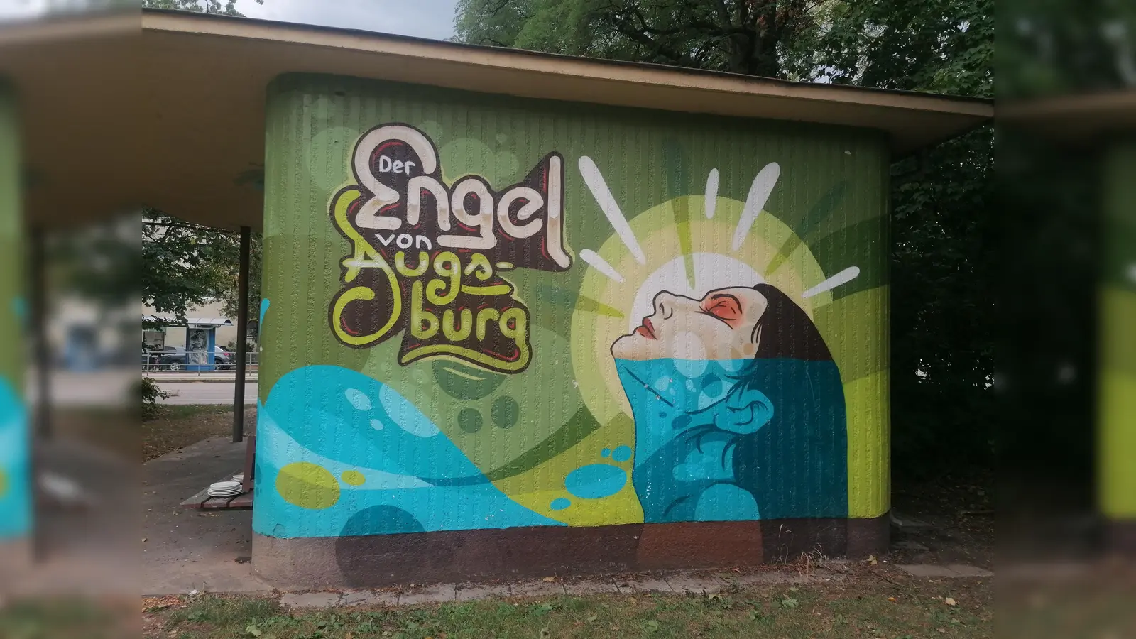 Simon Wunderlich bemalte das Trafohäuschen am Agnes-Bernauer-Platz vor drei Jahren mit Szenen aus dem Leben der „Platz-Patin”. Nach ihrer Ermordung verehrte das Volk Agnes als „Engel von Augsburg”. (Foto: job)