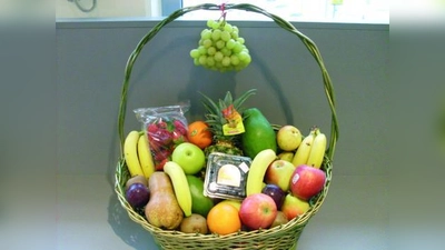 Diesen Präsentkorb mit frischen Früchten durften die Kleinen mit in den Kindergarten nehmen. (Foto: pi)
