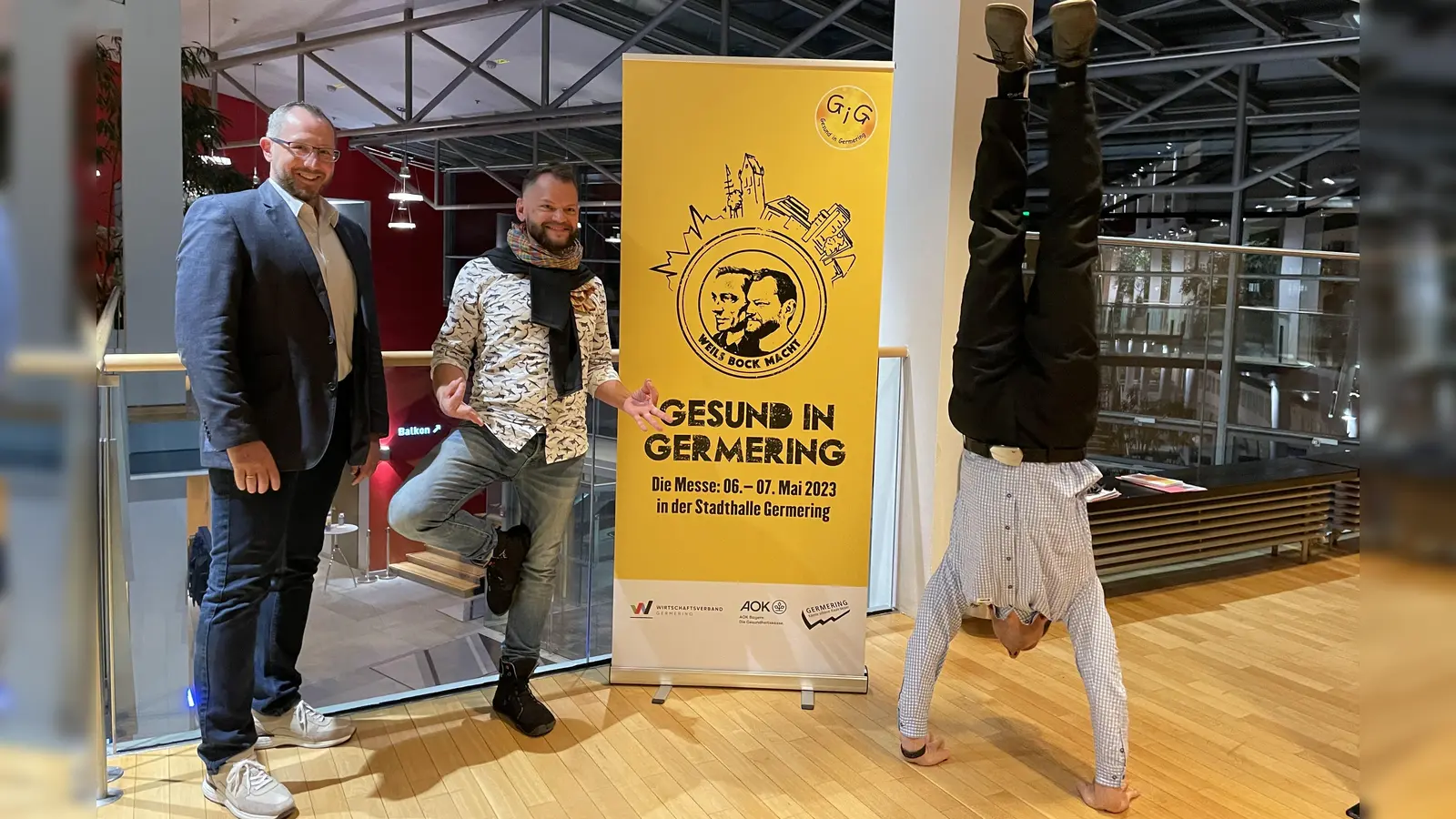 Sie wollen zeigen, dass Bewegung Spaß macht, v.l.: Bernhard Adam, Gerald Haderlein und Christian Weiler.  (Foto: pst)