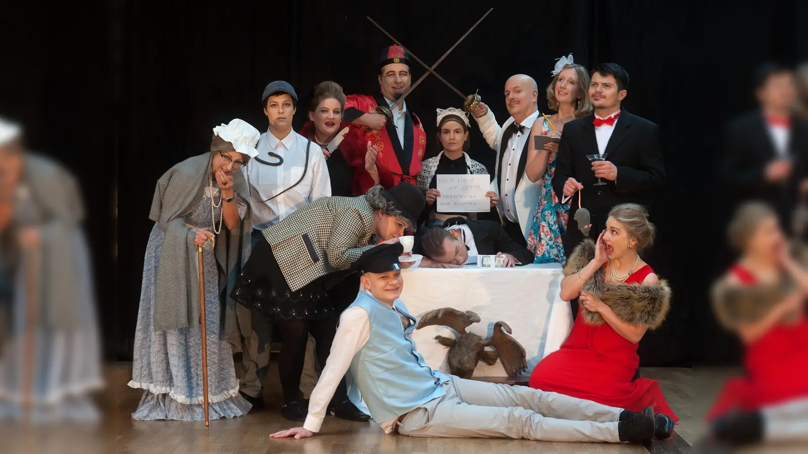 Die Schauspieler bei "Mord durch Tod". (Foto: VA)