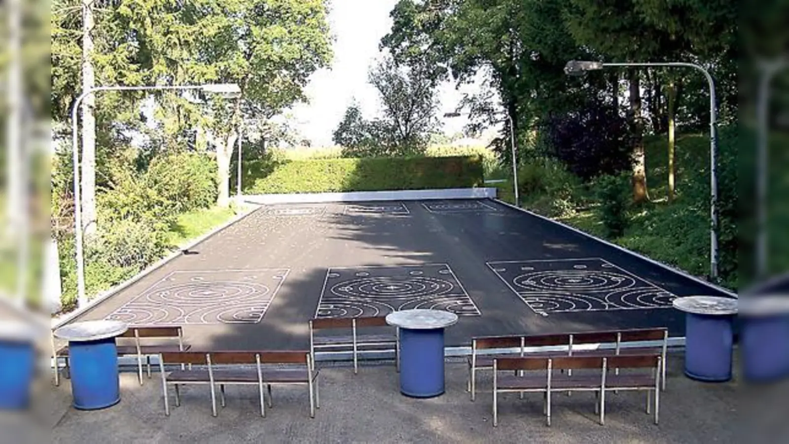 Die Vereinsmeisterschaften können schon auf den neu asphaltierten und markierten Stockbahnen  ausgetragen werden.	 (Foto: VA)