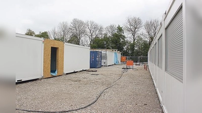 Das Container-Camp für 150 Flüchtlinge in Grub soll bis Mitte Juni fertiggestellt werden. 	 (Foto: sd)